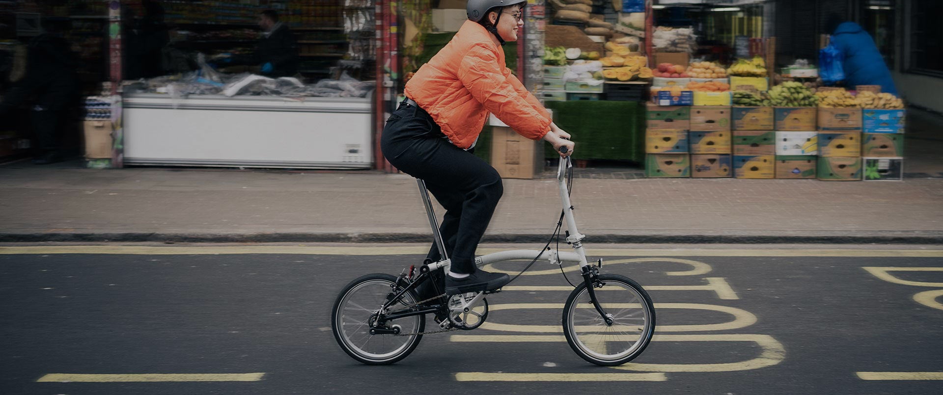 A woman riding an A Line