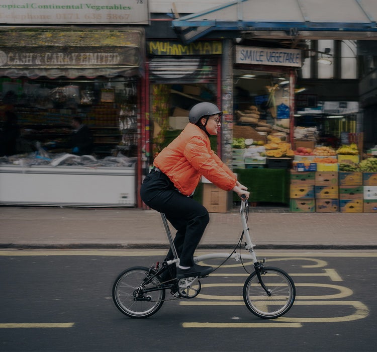 A woman riding an A Line