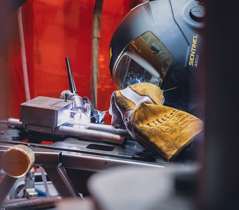 tig welding on a brompton bike