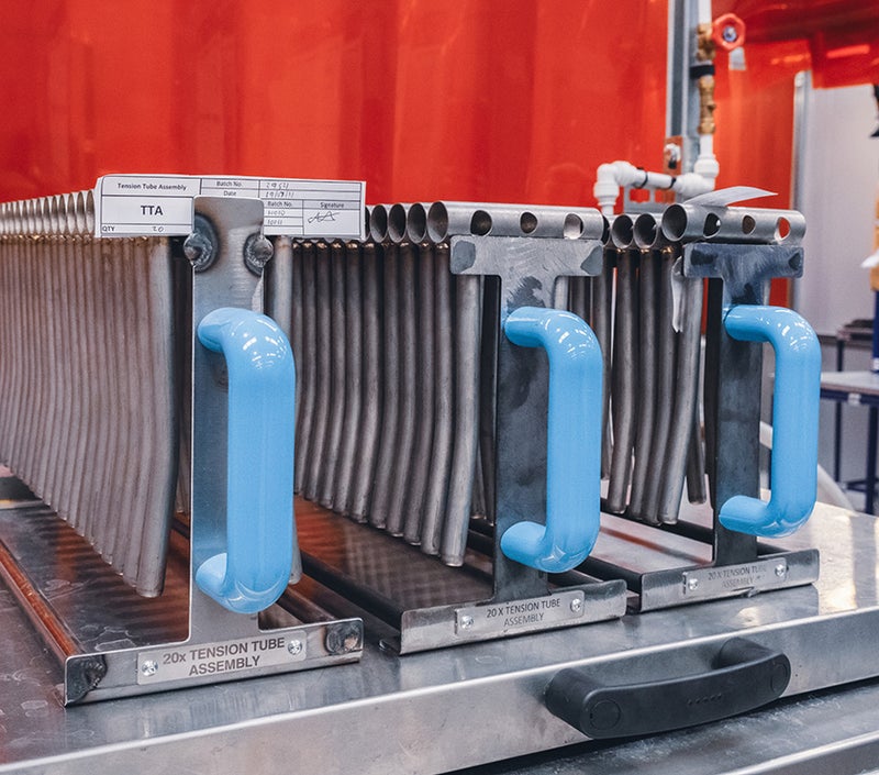 machinery used in tig welding to clean titanium tubes