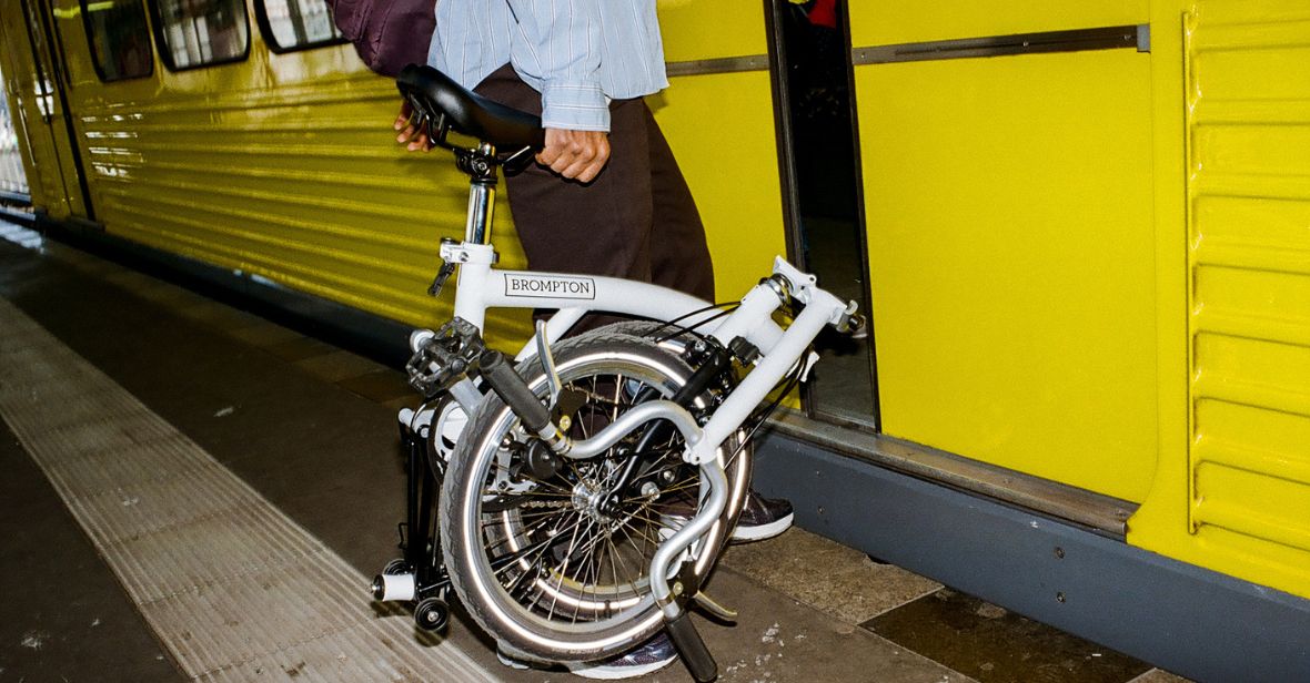 Vélo Brompton plié