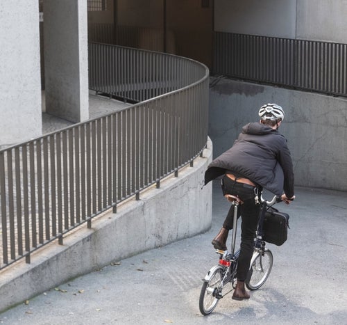 A man with a Brompton Explore