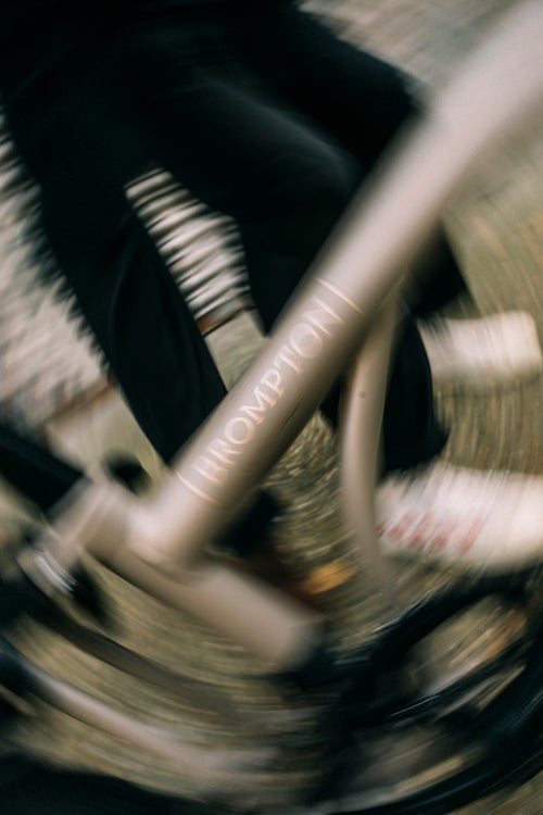 close up shot of a brompton g line bike