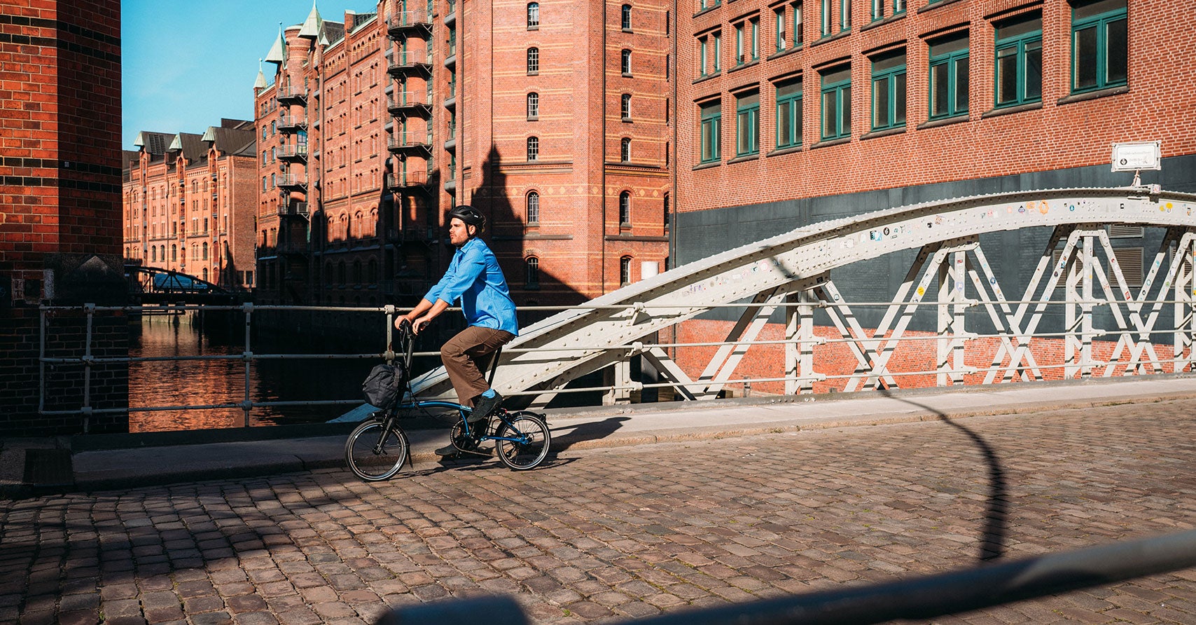 Man rides Electric P Line