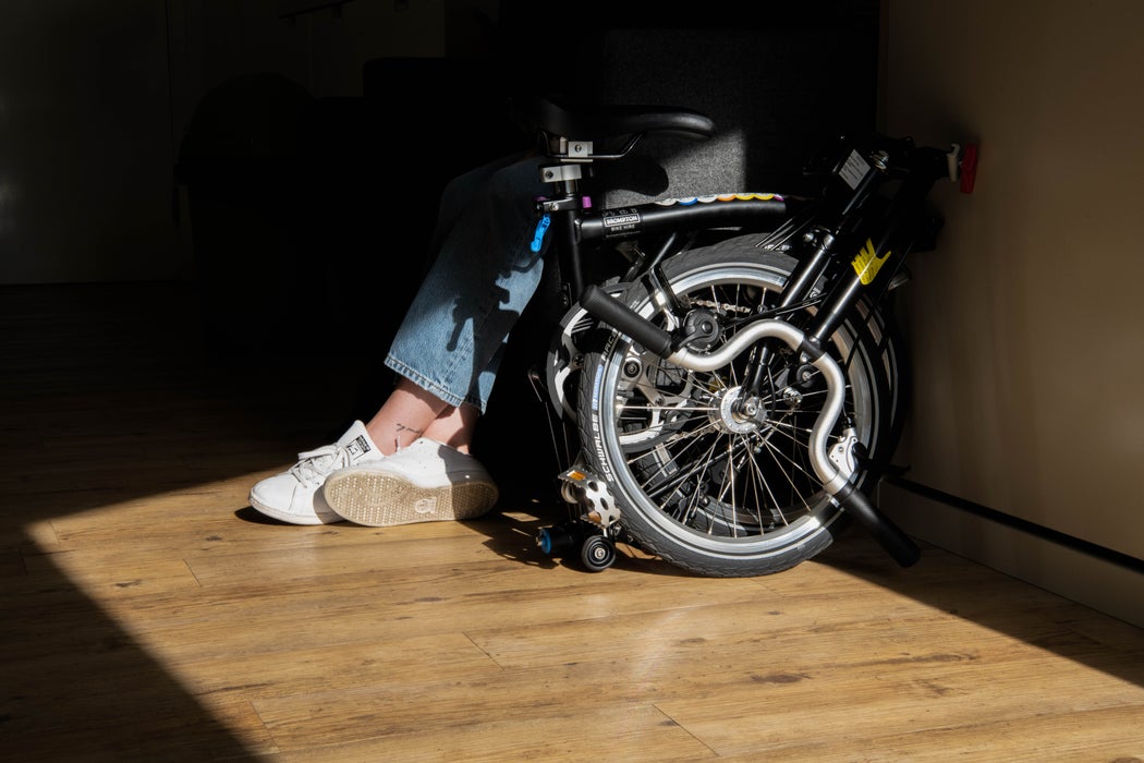 Vélo Brompton plié
