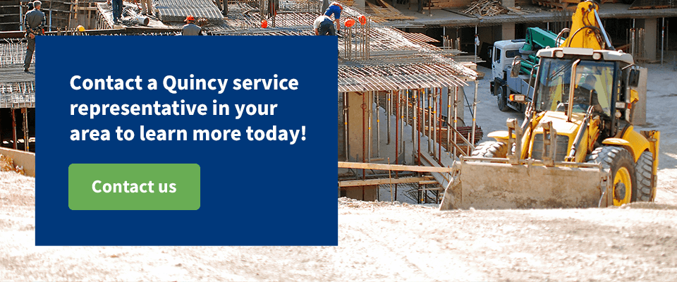 contact Quincy service representative to learn more